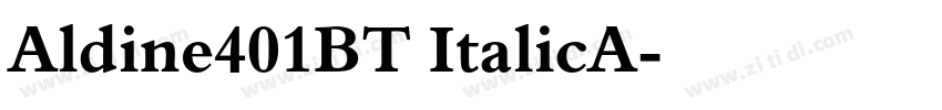 Aldine401BT ItalicA字体转换